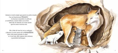Alban_p.8-9-Couv-Alban le petit renard blanc-nature-montagne-alpes-pyrénées-sauvage-animal
