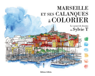 Marseille et ses calanques à colorier Sylvie T-provence-dessin-coloriage-sud